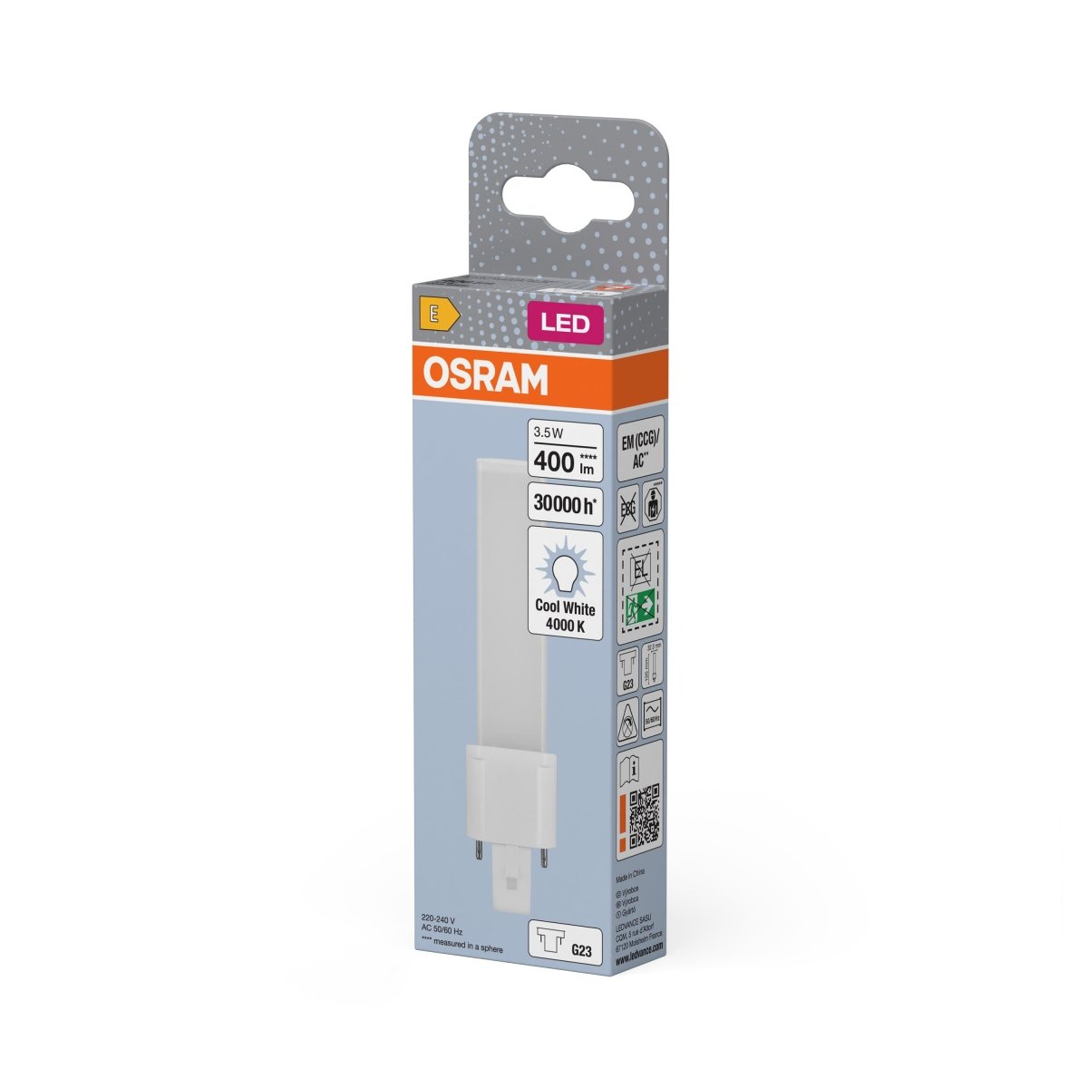 Żarówka LED OSRAM DULUX LED S7 EM & AC MAINS 3.5W 840 G23 - Poland LEDVANCE e - shop 4058075823556