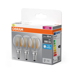 Żarówka LED OSRAM LED Base Classic P 60 Filament 5.9W 865 Clear E14 - Poland LEDVANCE e - shop 4099854514456