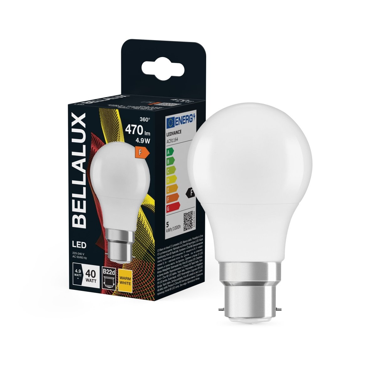 Żarówka LED OSRAM LED Classic A 40 4.9W 827 Frosted B22d - Poland LEDVANCE e - shop 4058075542563