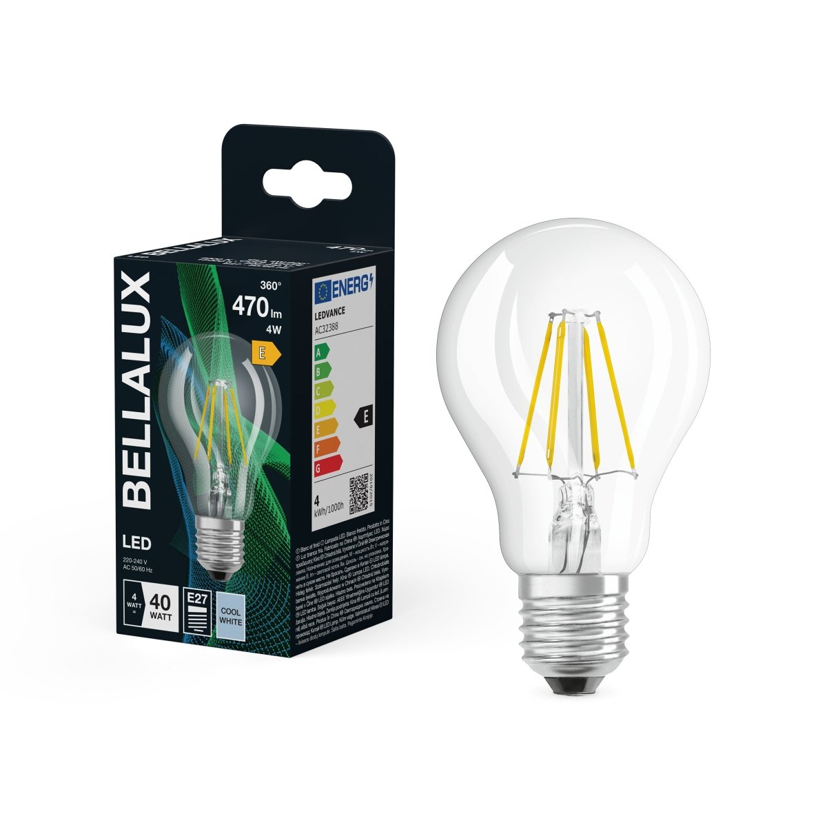 Żarówka LED OSRAM LED Classic A 40 Filament 4W 840 Clear E27 - Poland LEDVANCE e - shop 4058075592216