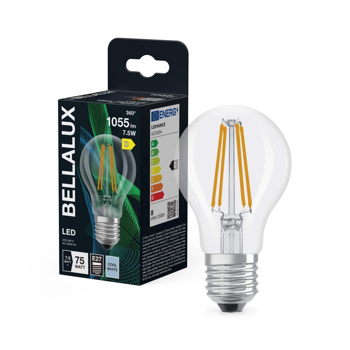Żarówka LED OSRAM LED Classic A 75 Filament 7.5W 840 Clear E27 - Poland LEDVANCE e - shop 4058075592339