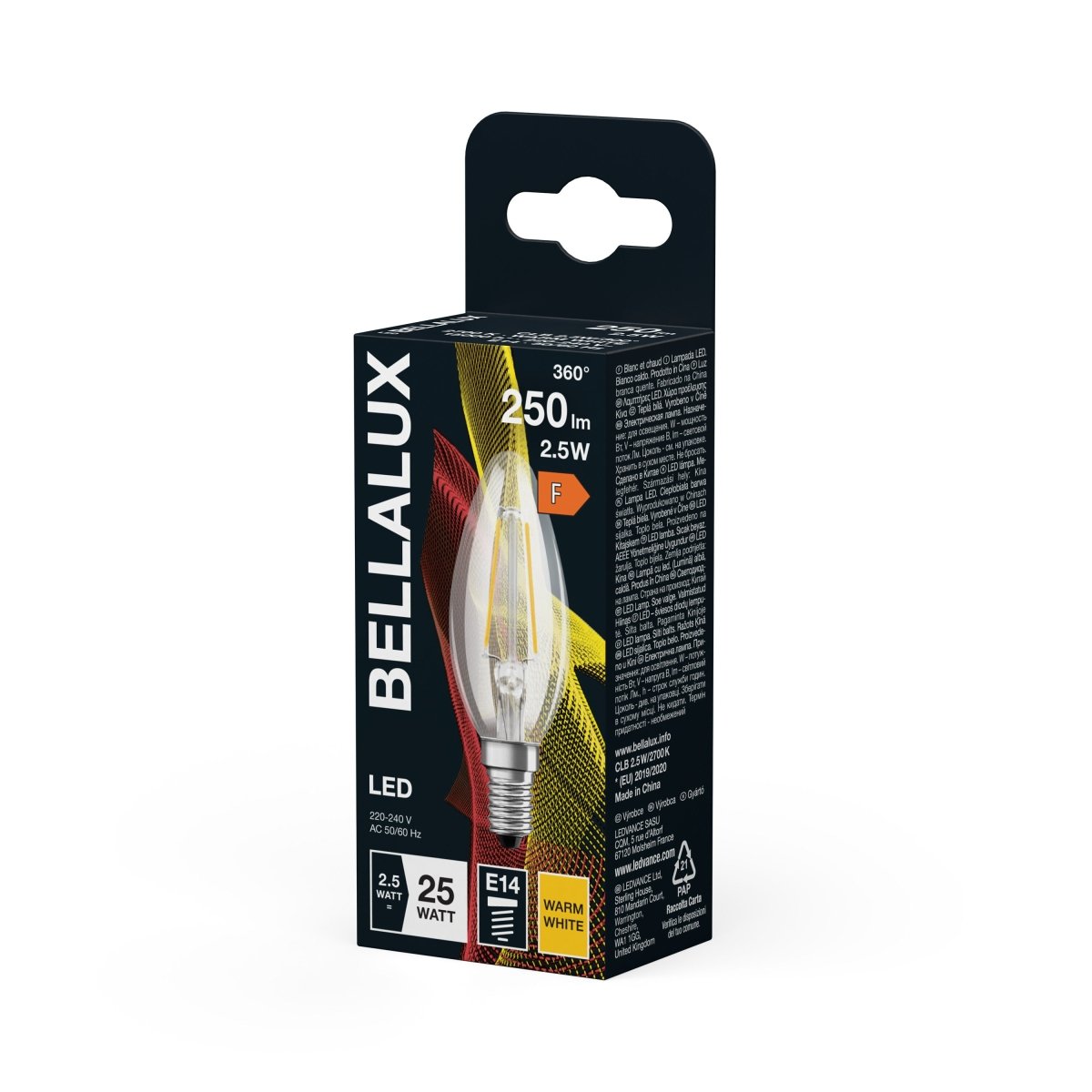 Żarówka LED OSRAM LED Classic B 25 Filament 2.5W 827 Clear E14 - Poland LEDVANCE e - shop 4058075115255
