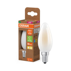 Żarówka LED OSRAM LED Classic B 25 Filament Energy efficiency class A 1.2W 827 Frosted E14 - Poland LEDVANCE e - shop 4058075839267