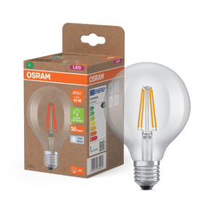 Żarówka LED OSRAM LED Classic Globe 80 40 Filament Energy efficiency class A 2.2W 840 Clear E27 - Poland LEDVANCE e - shop 4058075839489