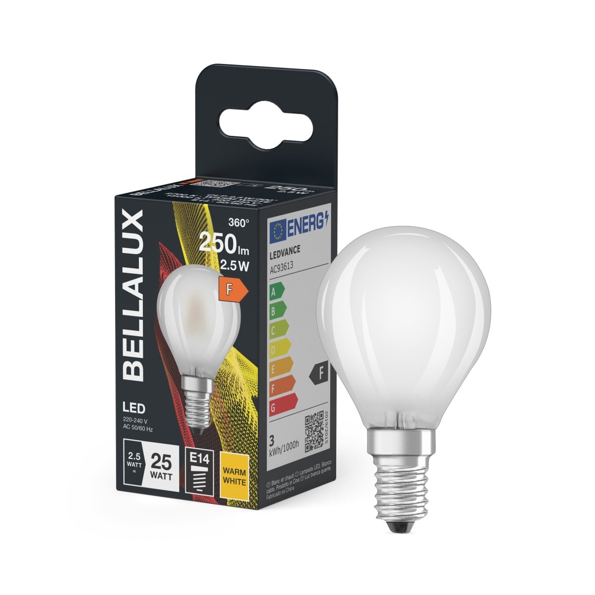 Żarówka LED OSRAM LED Classic P 25 Filament 2.5W 827 Frosted E14 - Poland LEDVANCE e - shop 4058075115514
