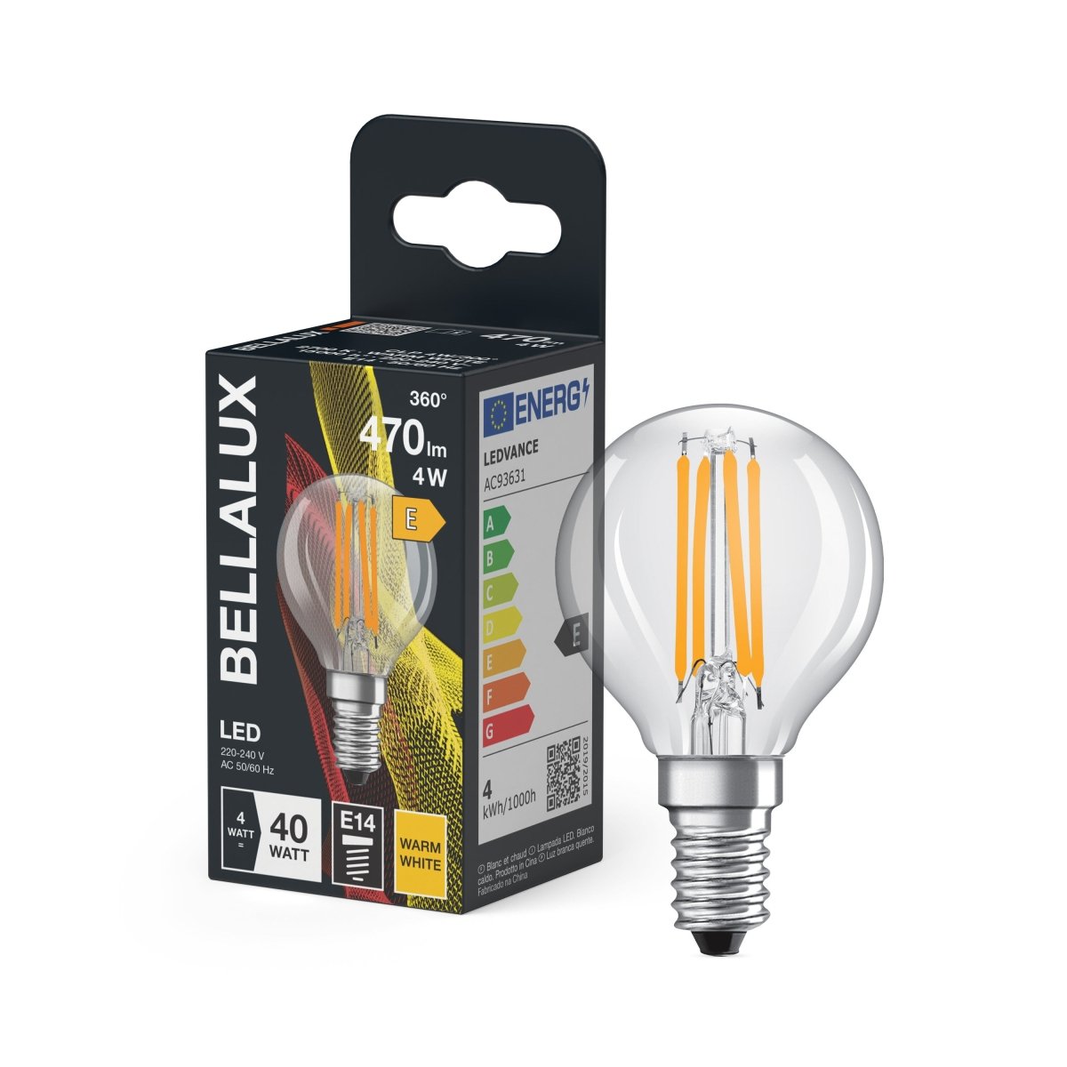 Żarówka LED OSRAM LED Classic P 40 Filament 4W 827 Clear E14 - Poland LEDVANCE e - shop 4058075115316