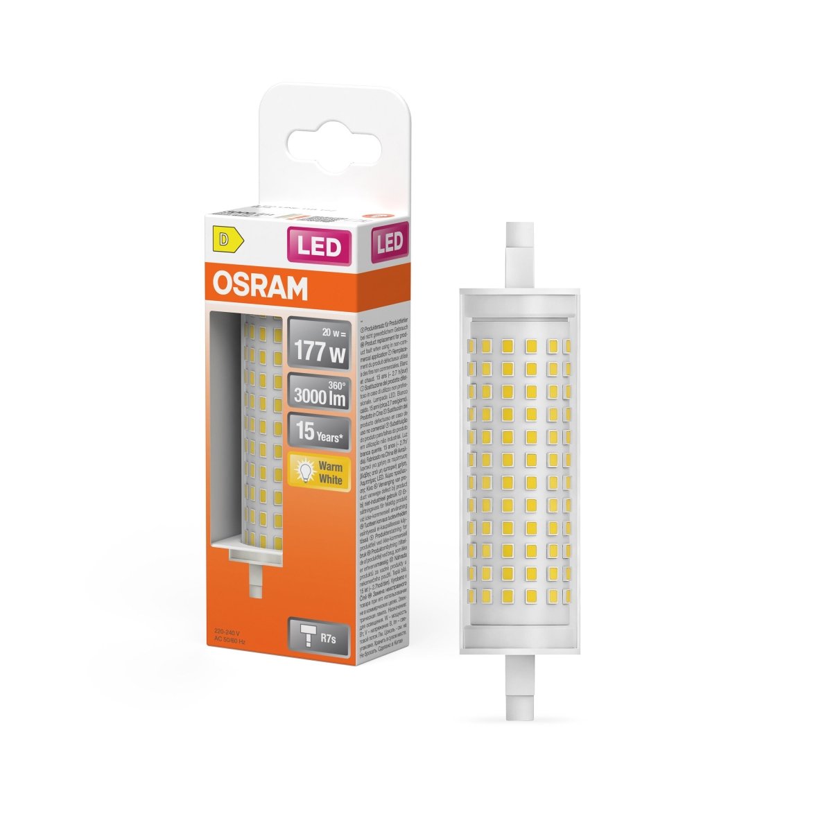 Żarówka LED OSRAM LED Line 118 177 300° 20W 830 Clear R7s - Poland LEDVANCE e - shop 4099854248153