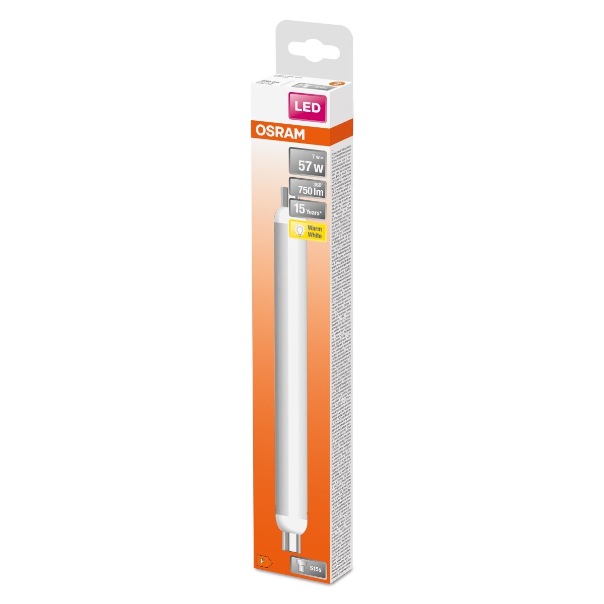 Żarówka LED OSRAM LED Line 57 140° 284mm 7W 827 Frosted S15s - Poland LEDVANCE e - shop 4058075699458