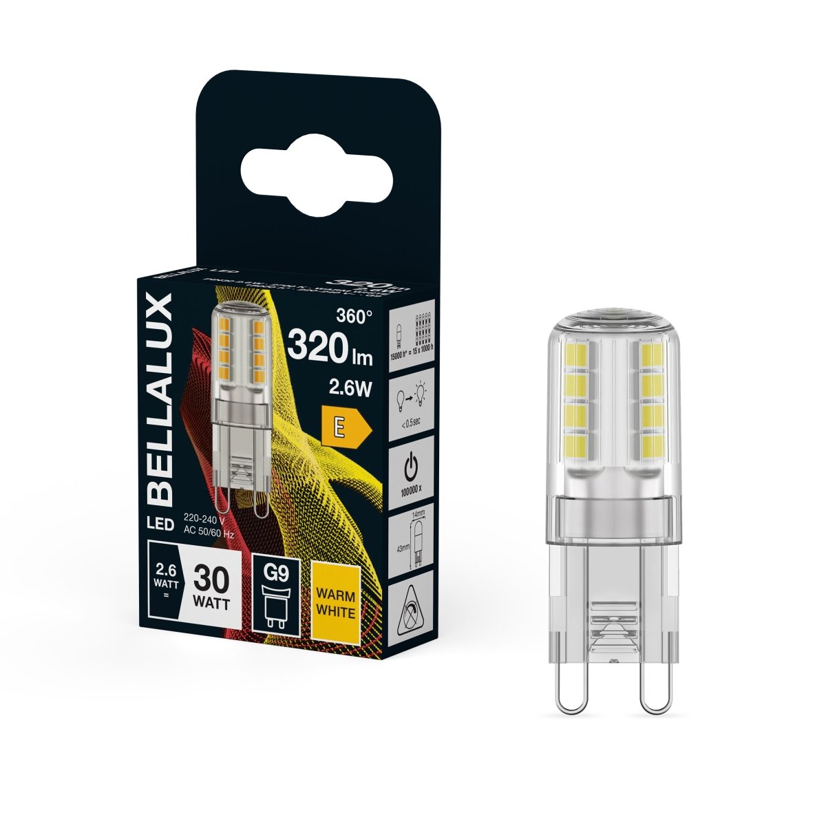 Żarówka LED OSRAM LED PIN 30 300° 2.6W 827 Clear G9 - Poland LEDVANCE e - shop 4058075135963