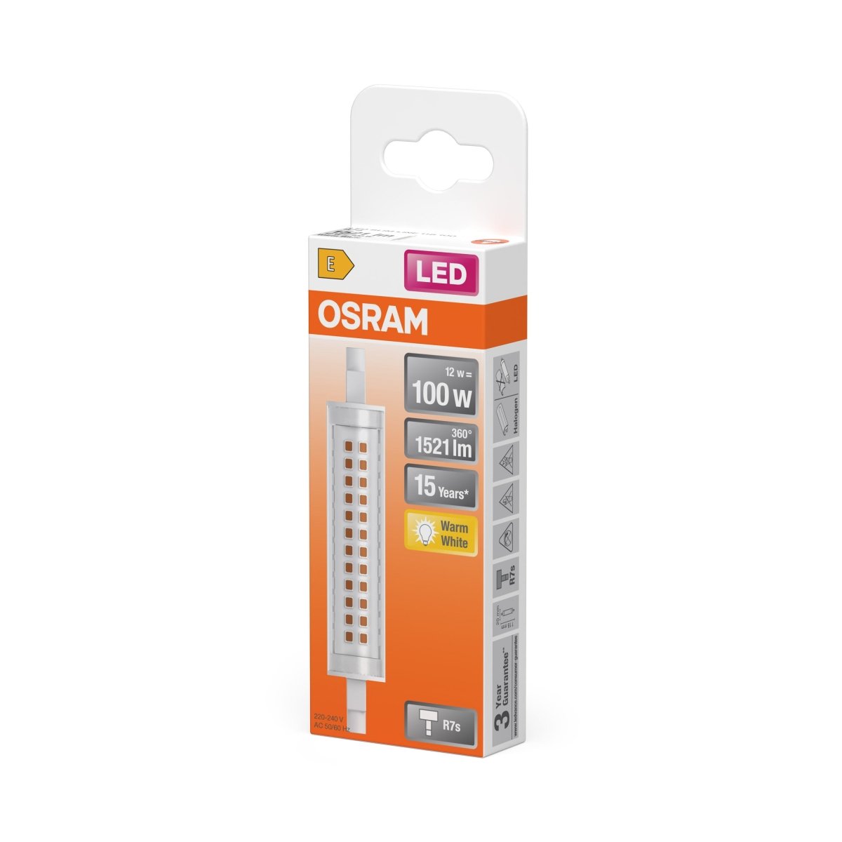 Żarówka LED OSRAM LED Slim Line 118 100 300° 12W 827 Clear R7s - Poland LEDVANCE e - shop 4058075432734