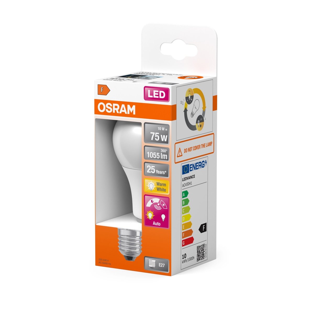 Żarówka LED OSRAM LED Star Classic A 75 Daylight Sensor 10W 827 Frosted E27 - Poland LEDVANCE e - shop 4058075428287