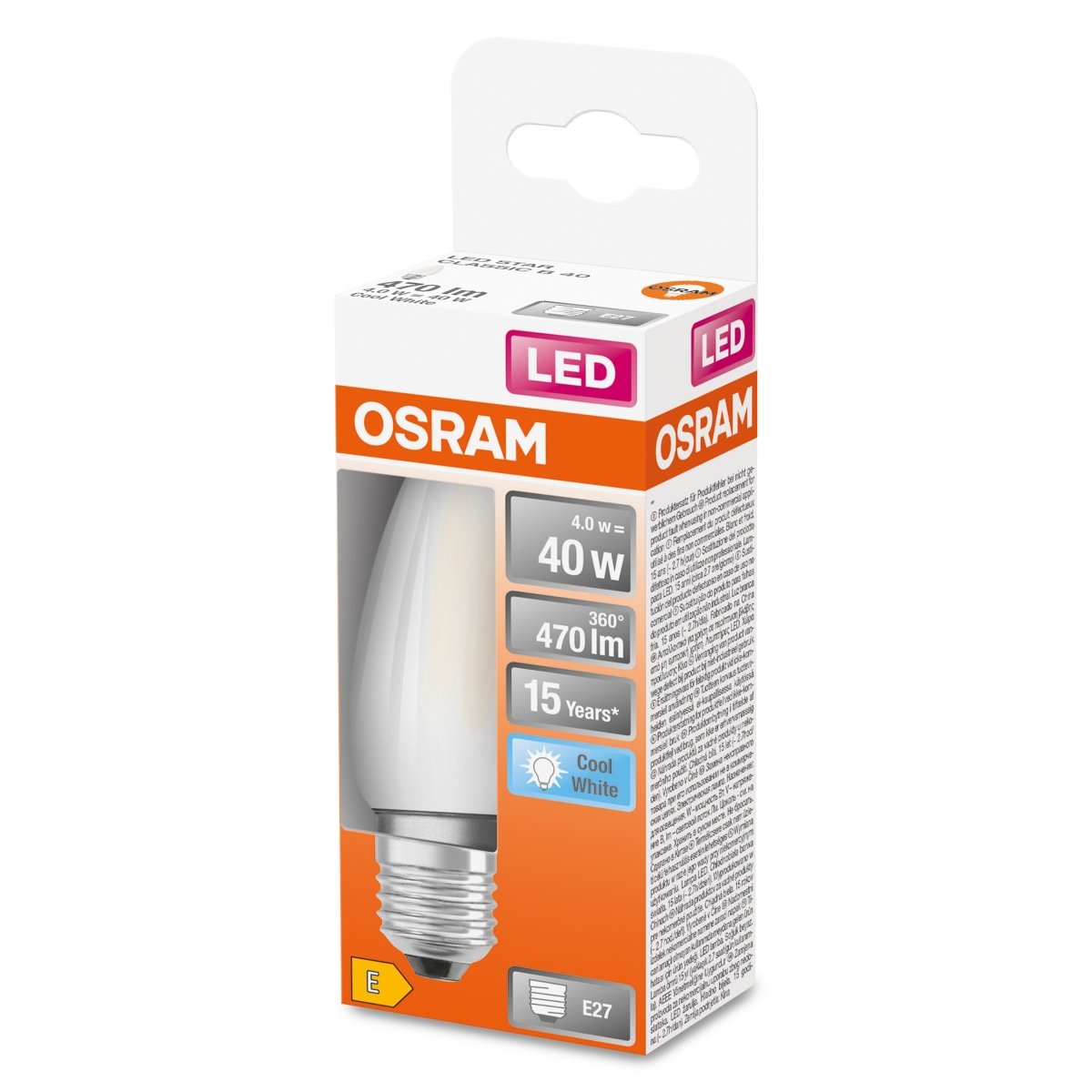 Żarówka LED OSRAM LED Star Classic B 40 4W 840 Frosted E27 - Poland LEDVANCE e - shop 4058075654457