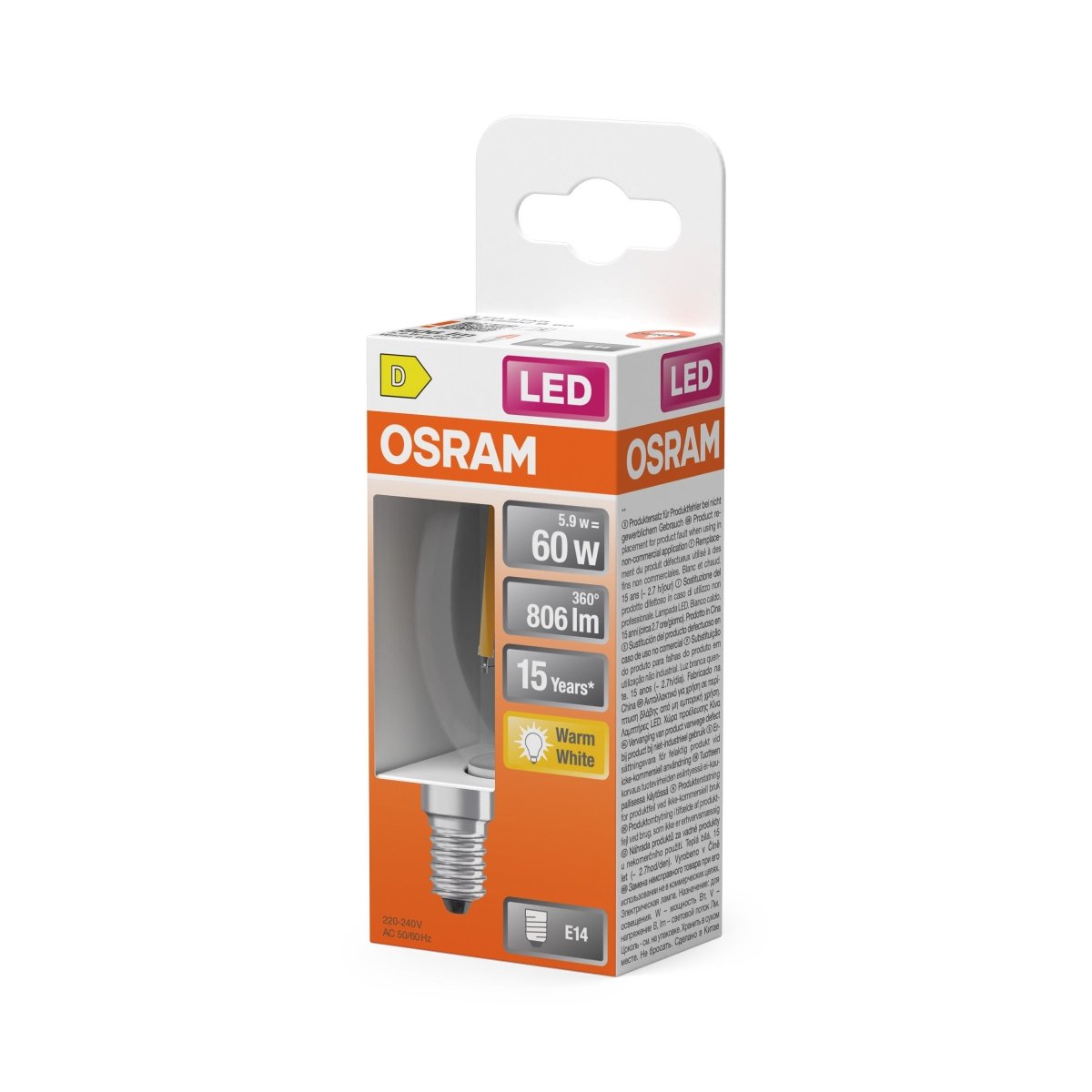 Żarówka LED OSRAM LED Star Classic B 60 Filament 5.9W 827 Clear E14 - Poland LEDVANCE e - shop 4058075434981