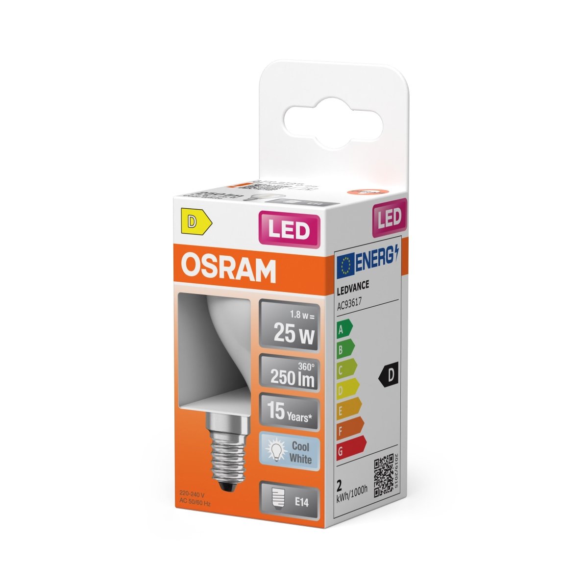 Żarówka LED OSRAM LED Star Classic P 25 Filament 1.8W 840 Frosted E14 - Poland LEDVANCE e - shop 4099854466984