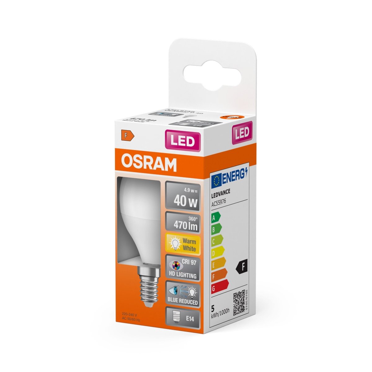 Żarówka LED OSRAM LED Star Classic P 40 4.9W 927 Frosted E14 - Poland LEDVANCE e - shop 4099854047015