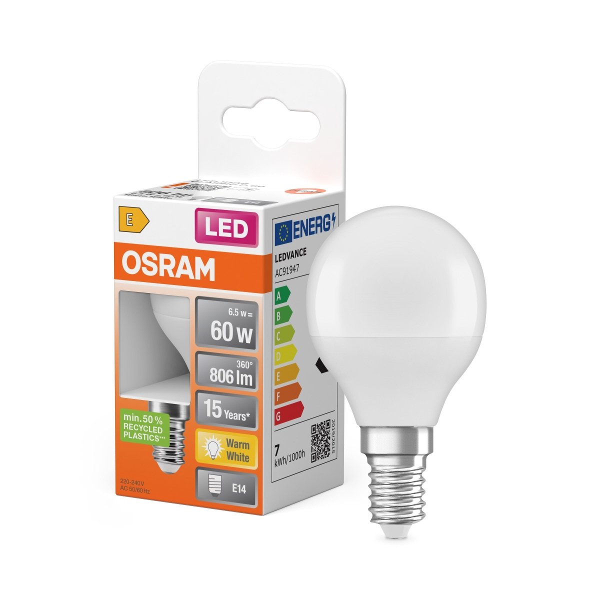 Żarówka LED OSRAM LED Star Classic P 60 6.5W 827 Frosted E14 - Poland LEDVANCE e - shop 4058075428522