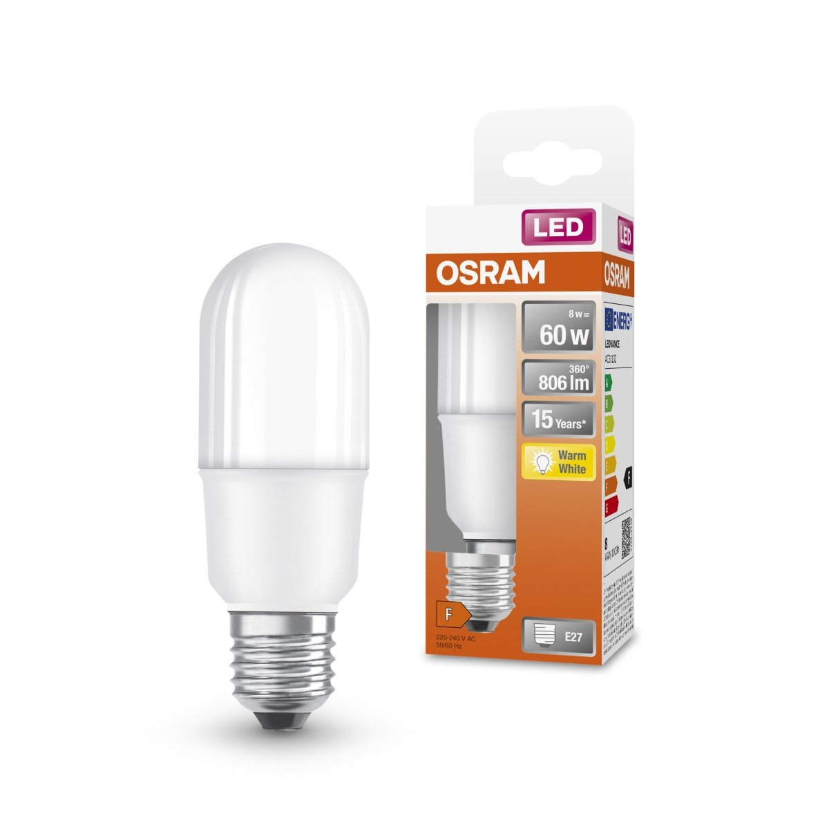 Żarówka LED OSRAM LED Star Classic Stick 60 8.5W 827 Frosted E27 ciepła - Poland LEDVANCE e - shop 4058075428447