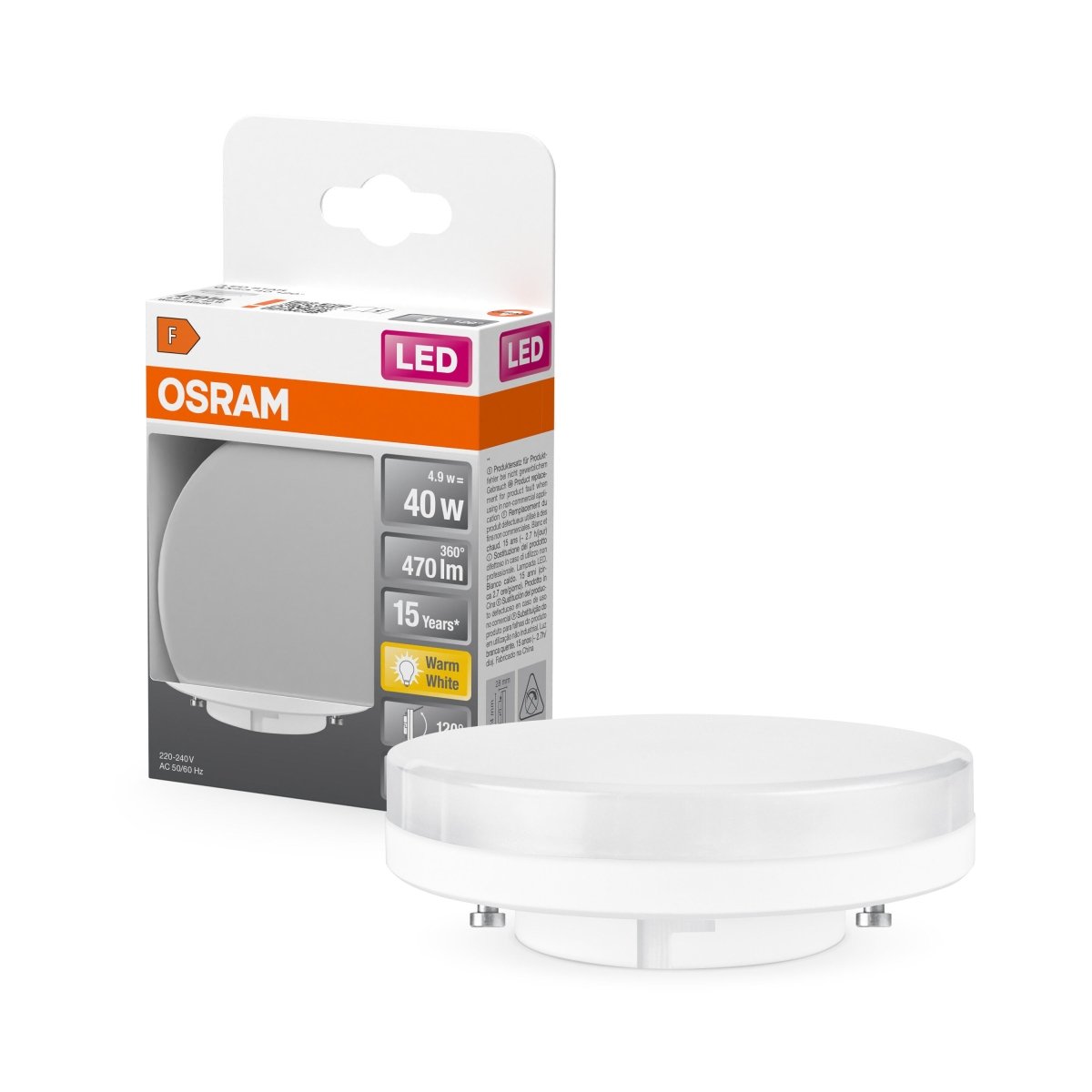 Żarówka LED OSRAM LED Star GX53 40 120° 4.9W 827 Frosted GX53 - Poland LEDVANCE e - shop 4058075433441