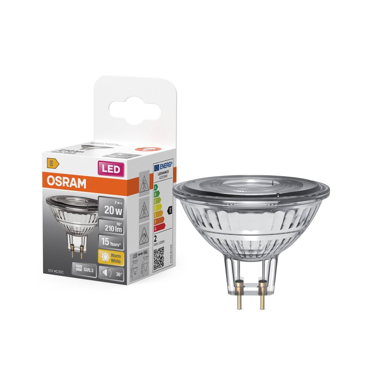 Żarówka LED OSRAM LED Star MR 16 20 36° 2W 827 GU5.3 ciepła - Poland LEDVANCE e - shop 4099854458347