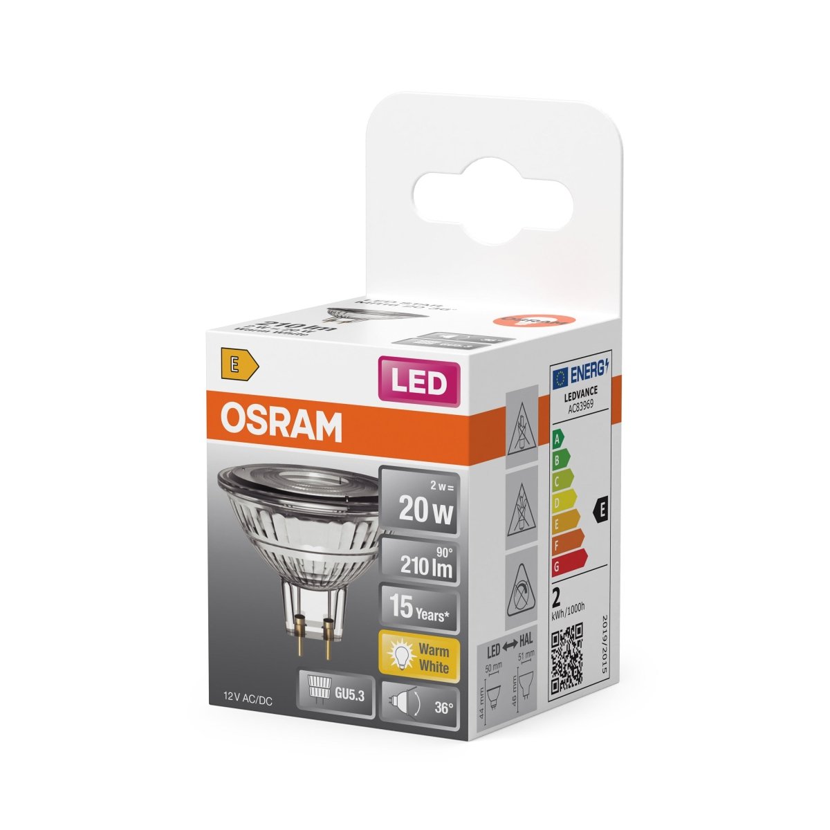 Żarówka LED OSRAM LED Star MR 16 20 36° 2W 827 GU5.3 ciepła - Poland LEDVANCE e - shop 4099854458347