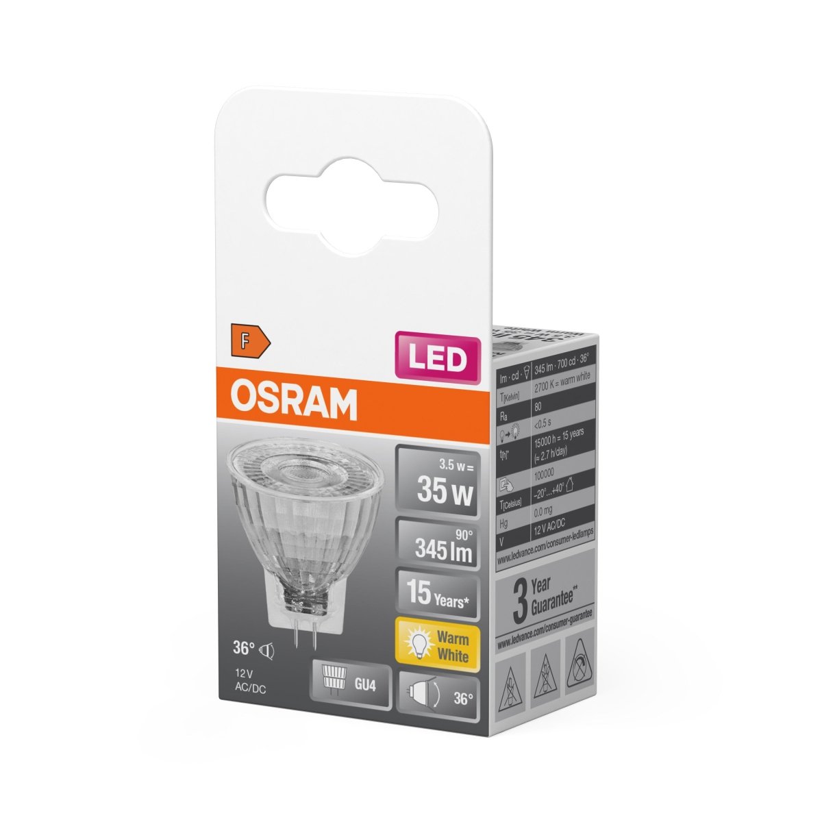 Żarówka LED OSRAM LED Star MR11 35 36° 3.5W 827 GU4 - Poland LEDVANCE e - shop 4058075433380
