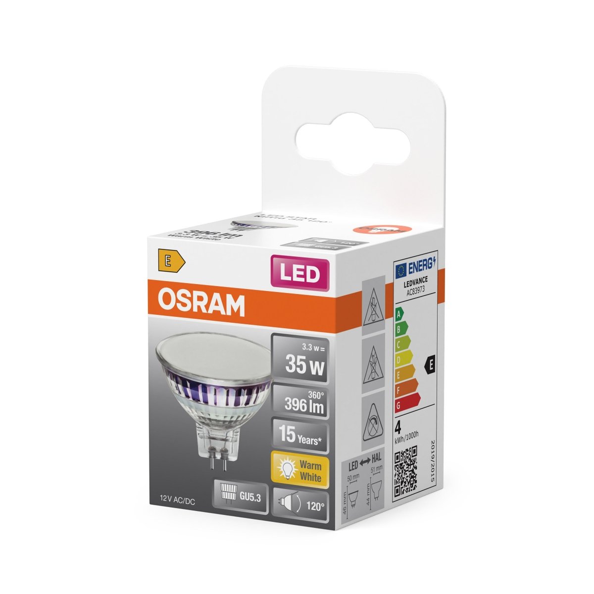 Żarówka LED OSRAM LED Star MR16 35 120° 3.3W/827 GU5.3 ciepła - Poland LEDVANCE e - shop 4099854458408