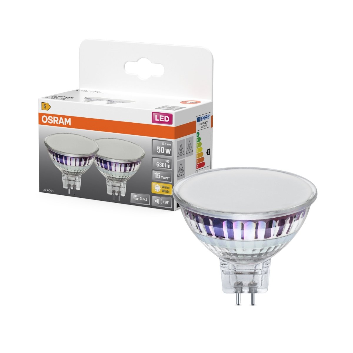 Żarówka LED OSRAM LED Star MR16 50 120° 5.3W/827 GU5.3 - Poland LEDVANCE e - shop 4099854459696