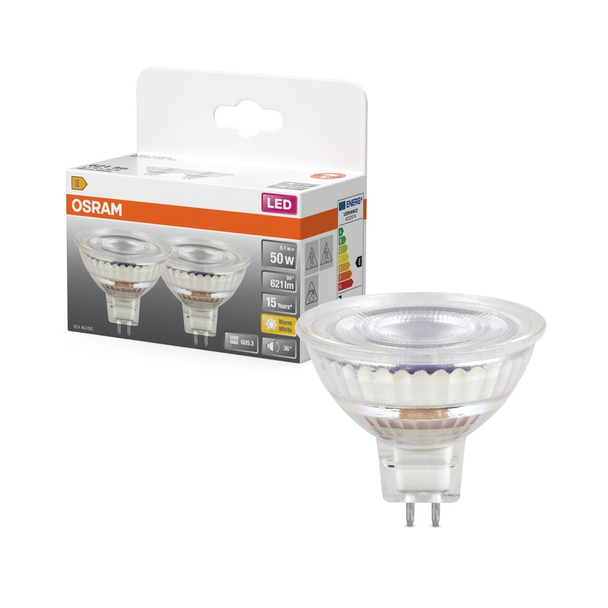 Żarówka LED OSRAM LED Star MR16 50 36° 6.1W 827 GU5.3 - Poland LEDVANCE e - shop 4099854459719