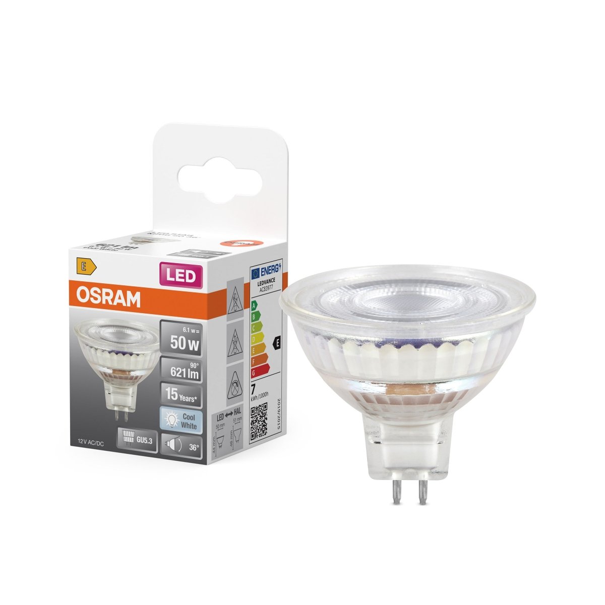 Żarówka LED OSRAM LED Star MR16 50 36° 6.1W 840 GU5.3 - Poland LEDVANCE e - shop 4099854458446