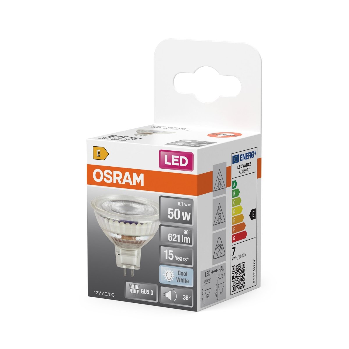 Żarówka LED OSRAM LED Star MR16 50 36° 6.1W 840 GU5.3 - Poland LEDVANCE e - shop 4099854458446