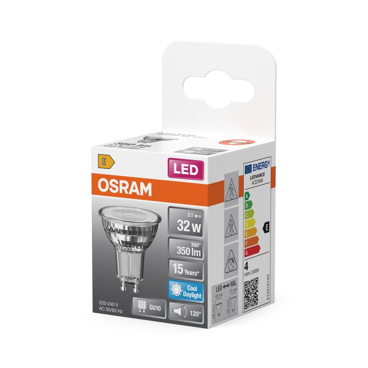 Żarówka LED OSRAM LED Star PAR 16 50 120° 3.1W 865 GU10 - Poland LEDVANCE e - shop 4099854458323