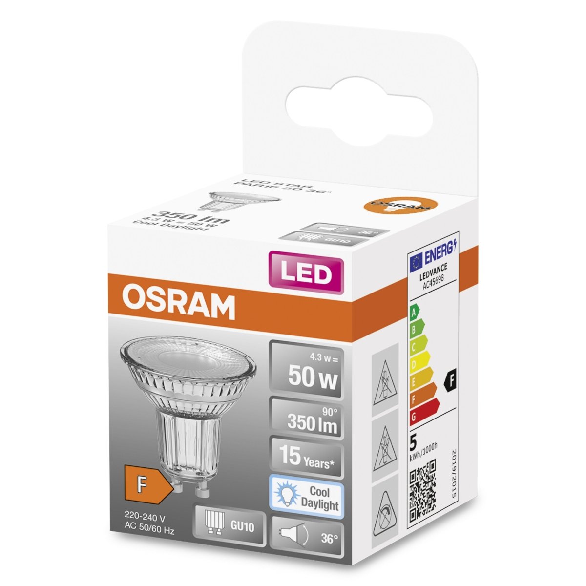 Żarówka LED OSRAM LED Star PAR16 50 36° 4.3W 865 GU10 - Poland LEDVANCE e - shop 4058075466319