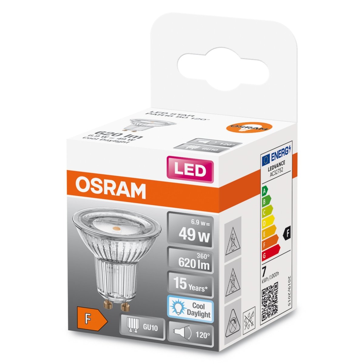 Żarówka LED OSRAM LED Star PAR16 80 120° 6.9W 865 GU10 - Poland LEDVANCE e - shop 4099854022388