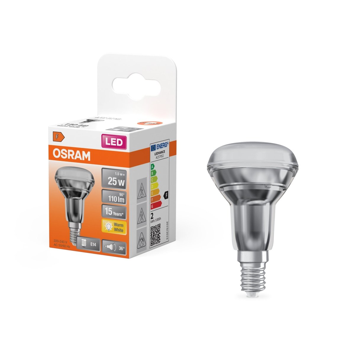 Żarówka LED OSRAM LED Star R39 25 36° 1.5W 827 E14 - Poland LEDVANCE e - shop 4058075433243