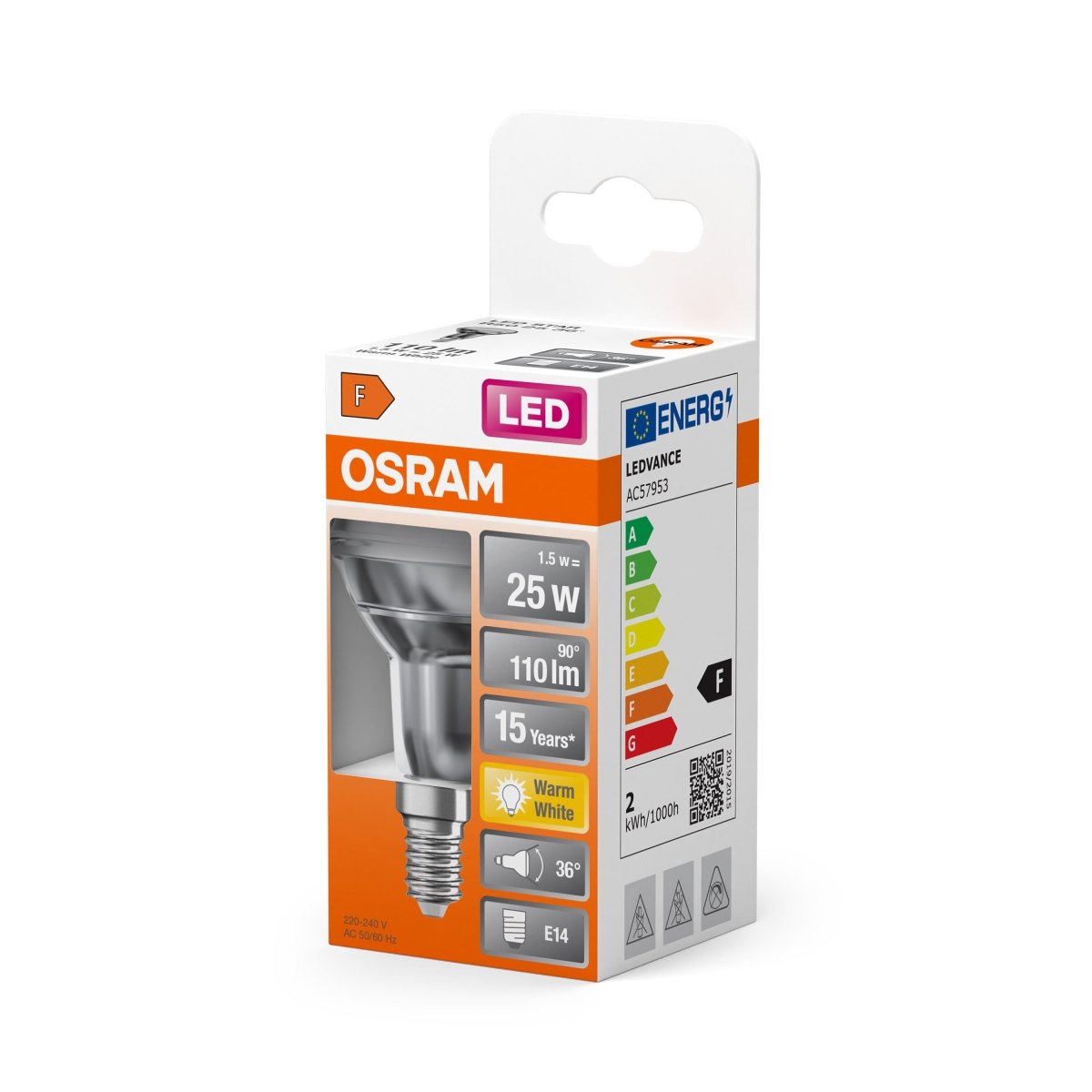Żarówka LED OSRAM LED Star R50 25 36° 1.5W 827 E14 - Poland LEDVANCE e - shop 4058075125902