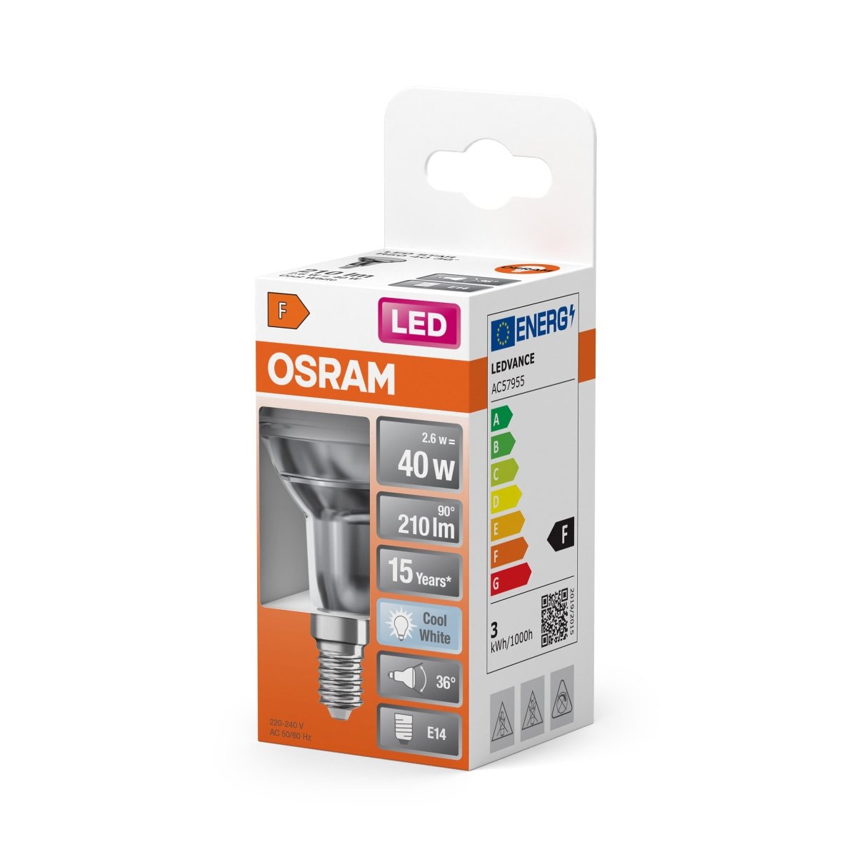 Żarówka LED OSRAM LED Star R50 40 36° 2.6W 840 E14 - Poland LEDVANCE e - shop 4058075433342