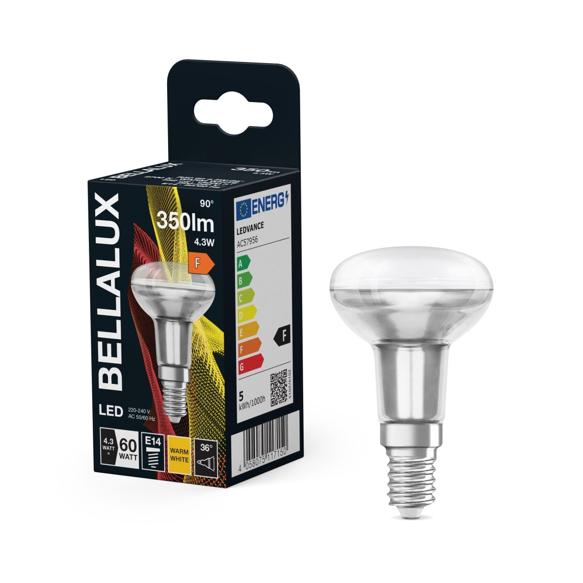 Żarówka LED OSRAM LED Star R50 60 36° 4.3W 827 E14 - Poland LEDVANCE e - shop 4058075117150
