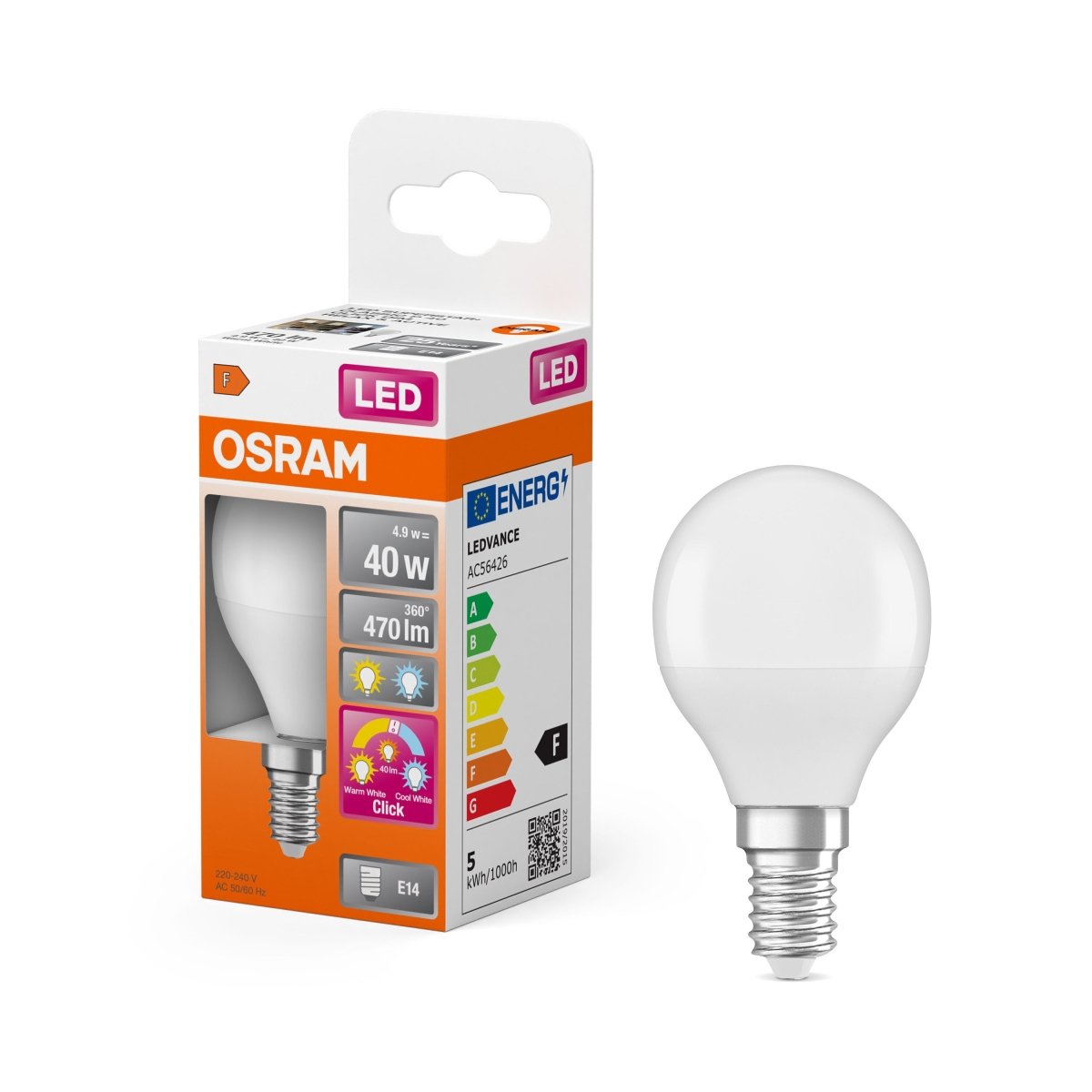 Żarówka LED OSRAM LED Superstar classic P 40 Relax/Active/Sleep 4.9W 827/840 Frosted E14 3x click - Poland LEDVANCE e - shop 4099854240720