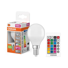Żarówka LED OSRAM LED Superstar Classic P 40 RGBW Remote Control 4.9W 827 Frosted E14 - Poland LEDVANCE e - shop 4058075430877