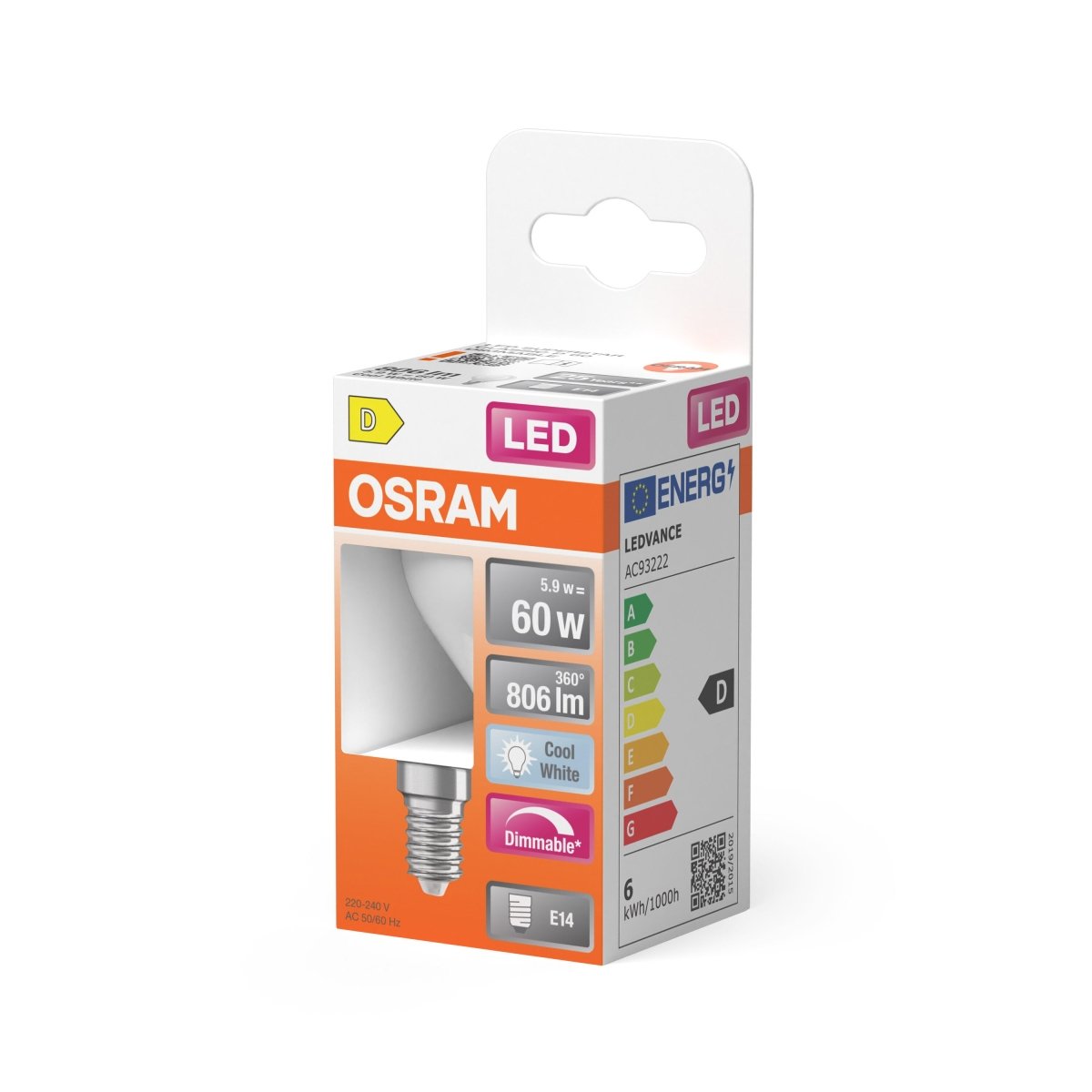 Żarówka LED OSRAM LED Superstar Classic P 60 Filament DIM 5.9W 840 Frosted E14 - Poland LEDVANCE e - shop 4058075434684