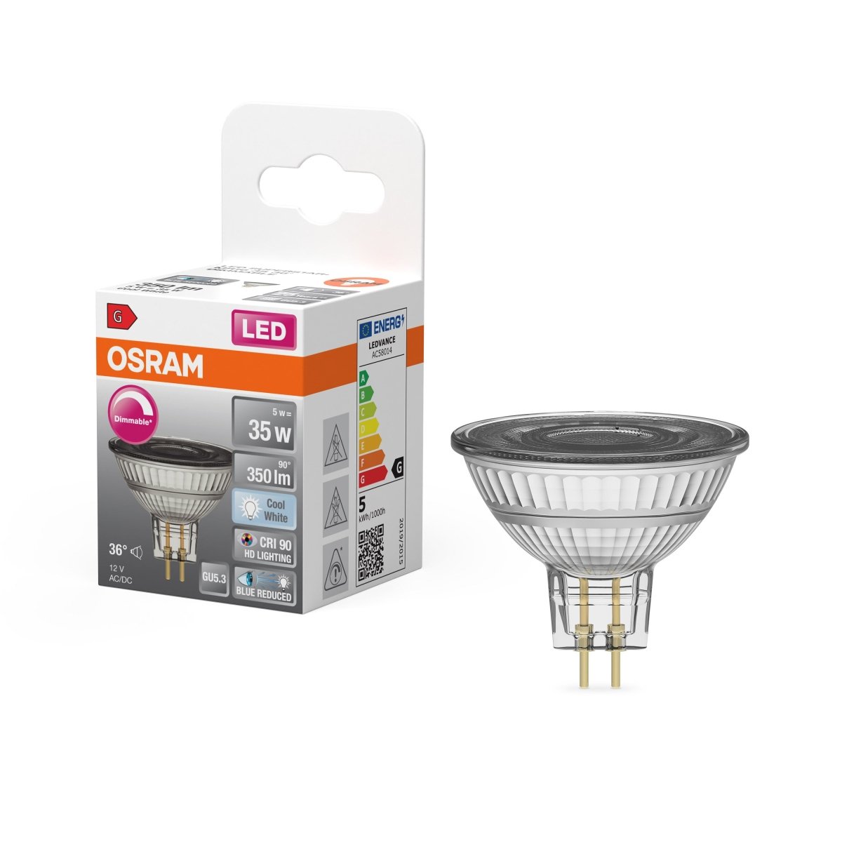 Żarówka LED OSRAM LED Superstar Plus MR16 35 36° DIM 5W 940 GU5.3 - Poland LEDVANCE e - shop 4058075613225