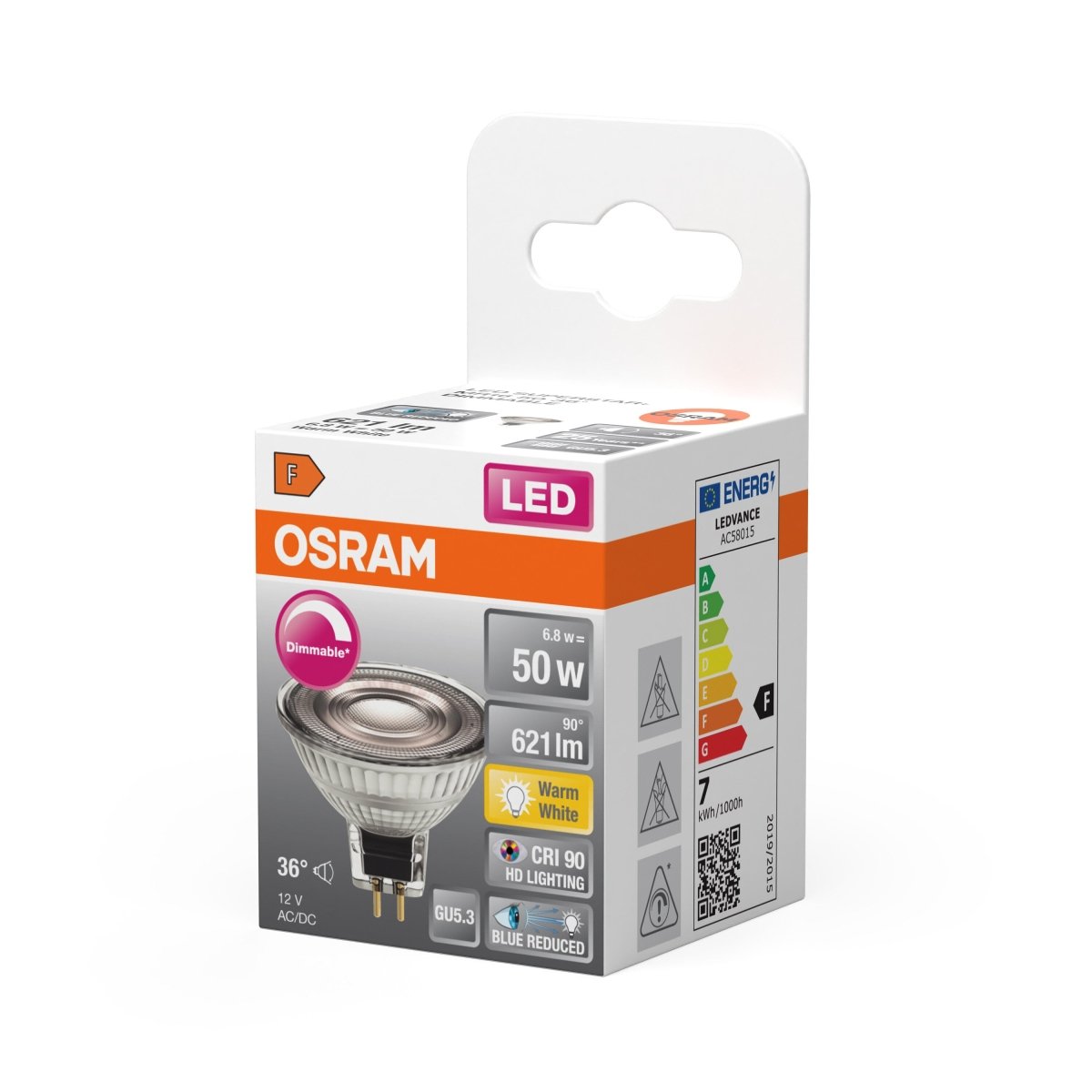 Żarówka LED OSRAM LED Superstar Plus MR16 50 36° DIM 6.8W 927 GU5.3 - Poland LEDVANCE e - shop 4058075613249