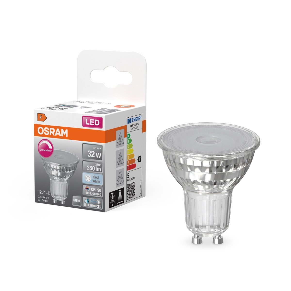 Żarówka LED OSRAM LED Superstar Plus PAR16 50 120° DIM 4.1W 940 GU10 - Poland LEDVANCE e - shop 4058075613140