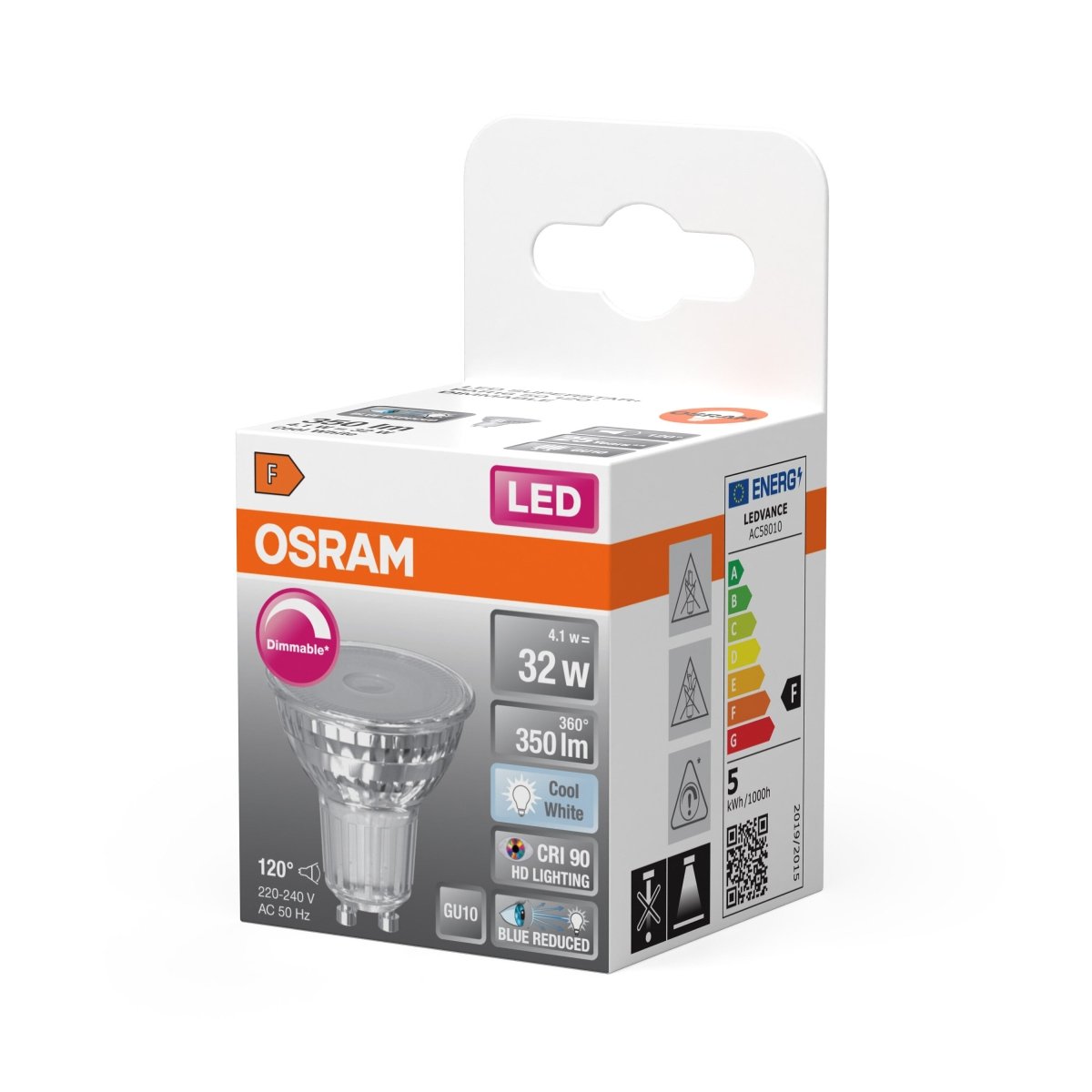 Żarówka LED OSRAM LED Superstar Plus PAR16 50 120° DIM 4.1W 940 GU10 - Poland LEDVANCE e - shop 4058075613140