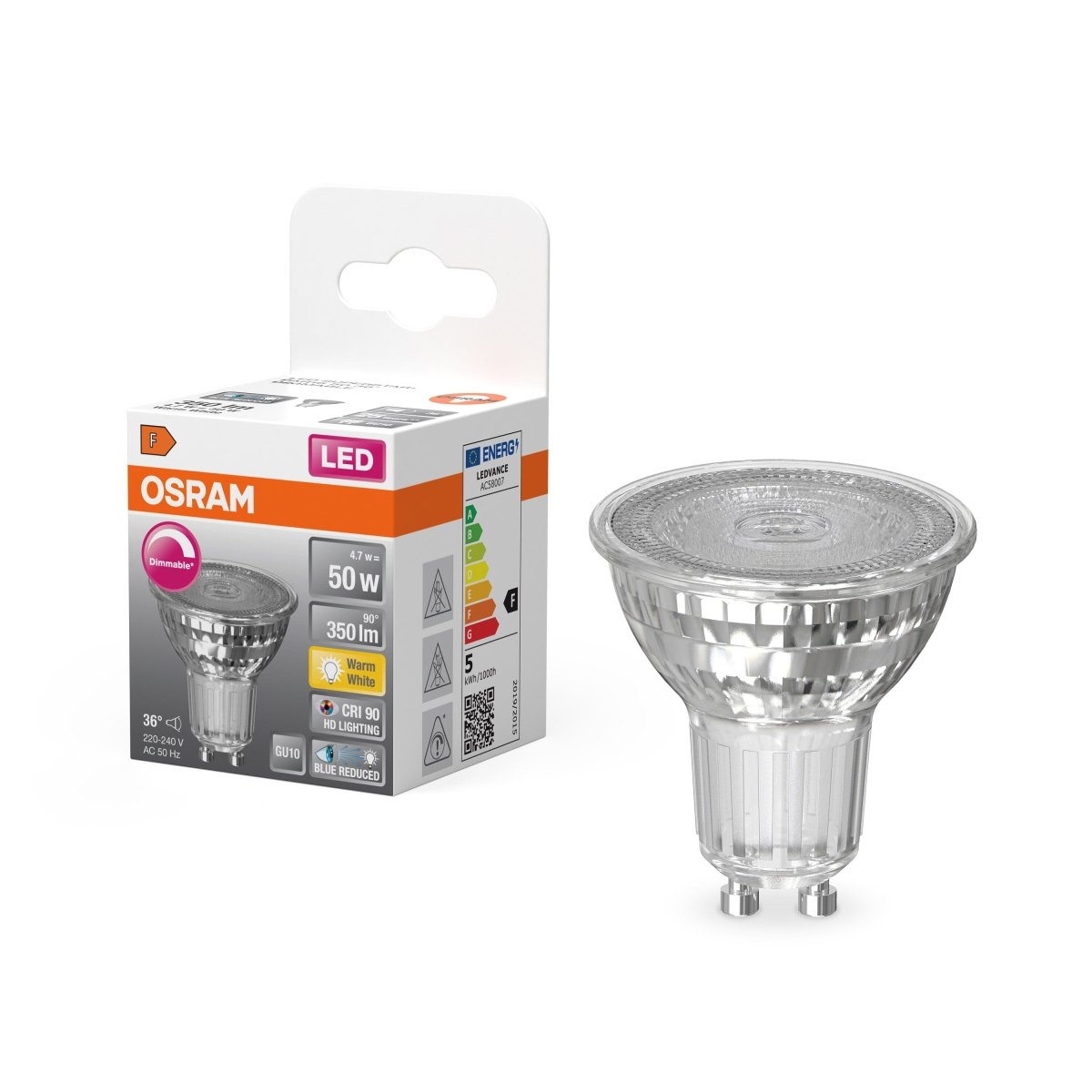 Żarówka LED OSRAM LED Superstar Plus PAR16 50 36° DIM 4.7W 927 GU10 - Poland LEDVANCE e - shop 4058075613089