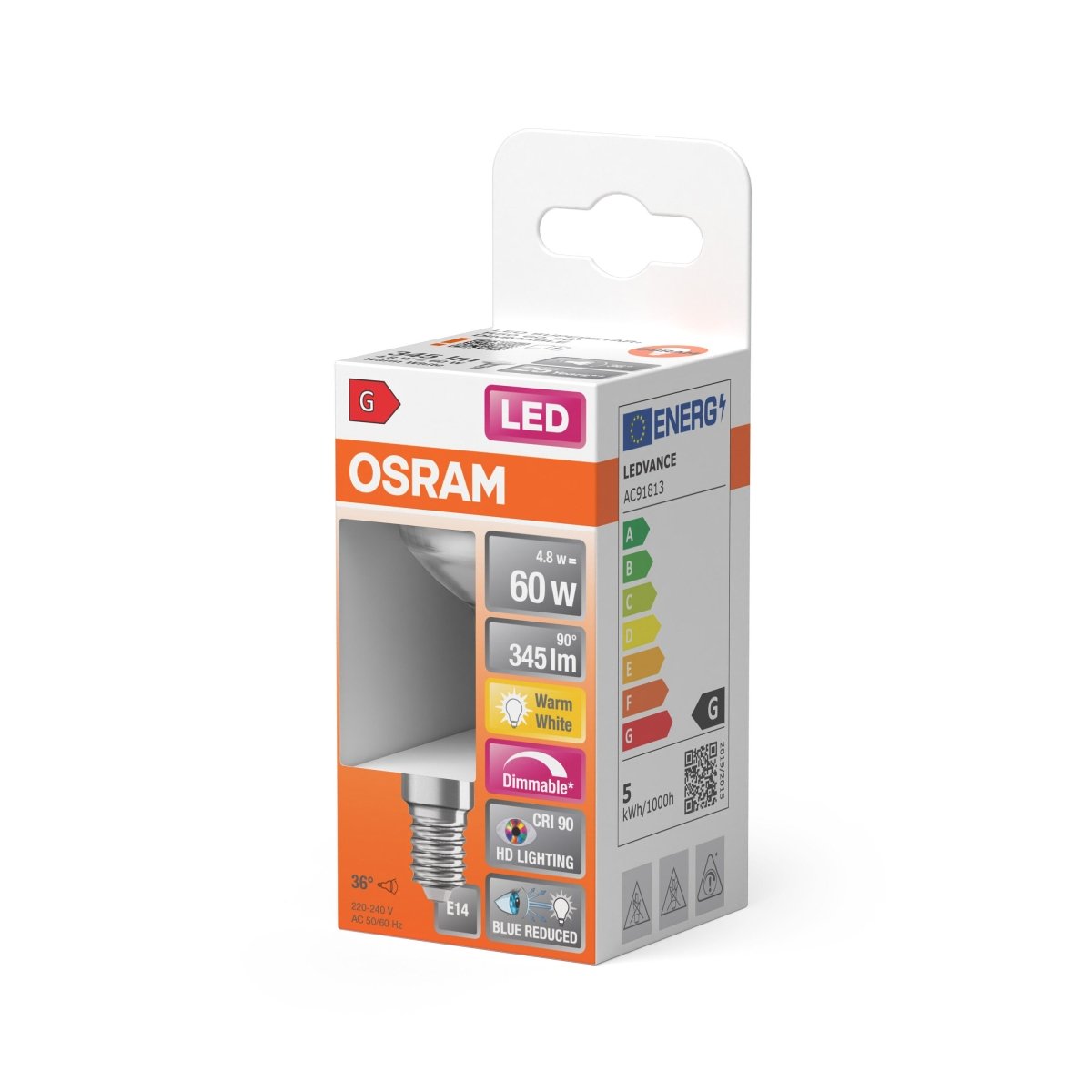Żarówka LED OSRAM LED Superstar Plus R50 60 36° DIM 4.8W 927 E14 - Poland LEDVANCE e - shop 4058075620346