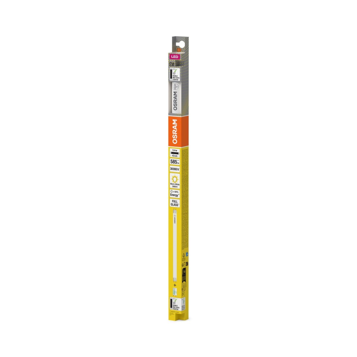 Żarówka LED OSRAM LED TUBE T8 15 EM 438 mm 5.4W 830 - Poland LEDVANCE e - shop 4099854038501