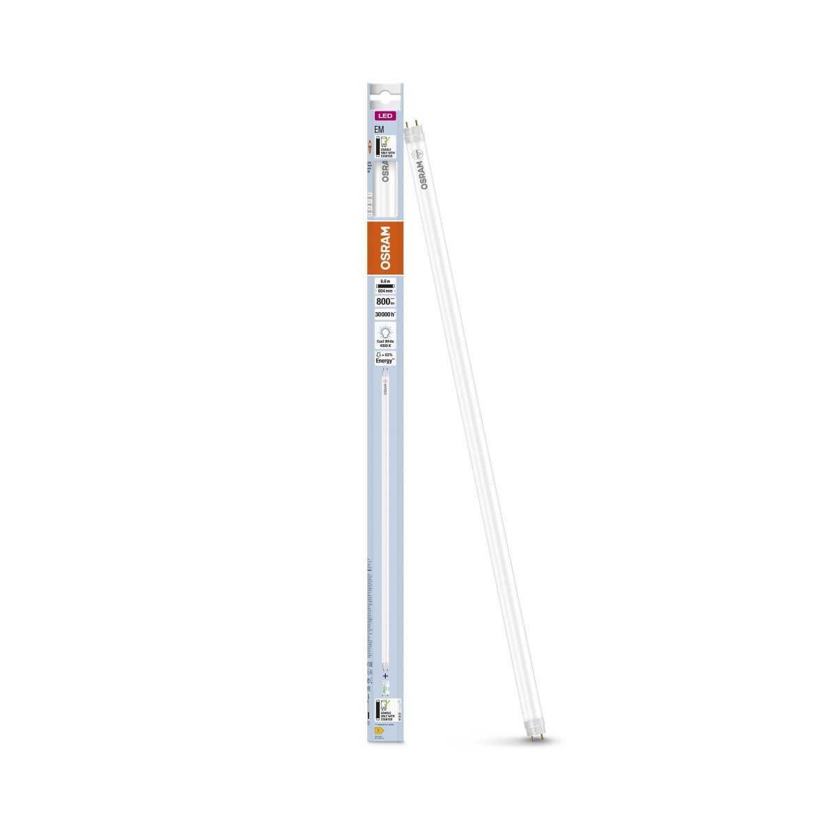 Żarówka LED OSRAM LED TUBE T8 18 EM PLASTIC 600 mm 6.6W 840 - Poland LEDVANCE e - shop 4099854038846