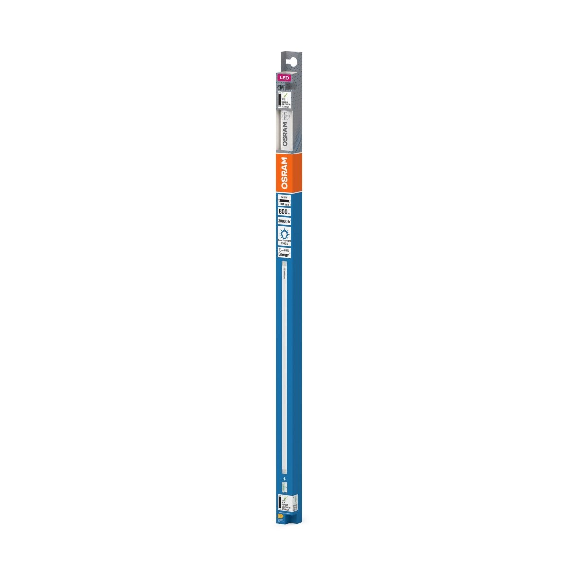 Żarówka LED OSRAM LED TUBE T8 18 EM PLASTIC 600 mm 6.6W 865 - Poland LEDVANCE e - shop 4099854038860