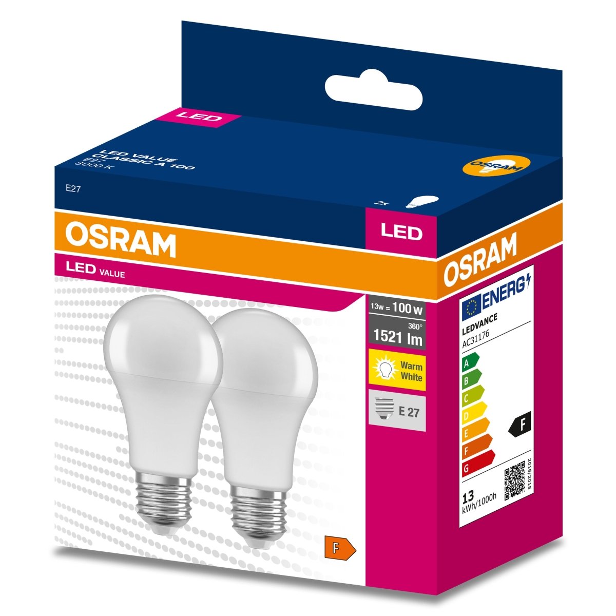 Żarówka LED OSRAM LED VALUE CLAS A 100 13 W/3000 K E27 - Poland LEDVANCE e - shop 4058075630123